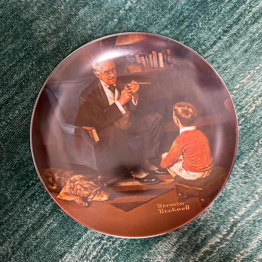 Norman Rockwell the tycoon plate